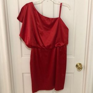 Red Satin Dress